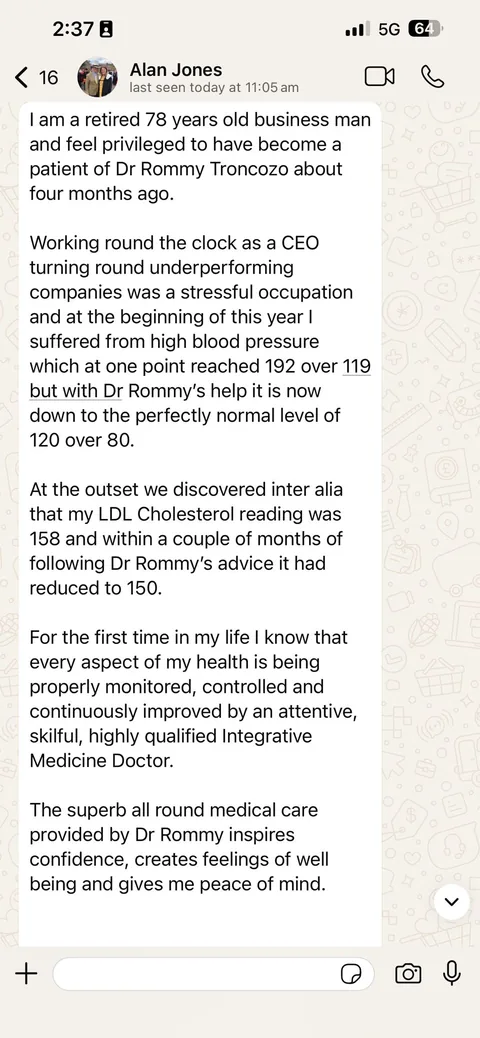 Client testimonial